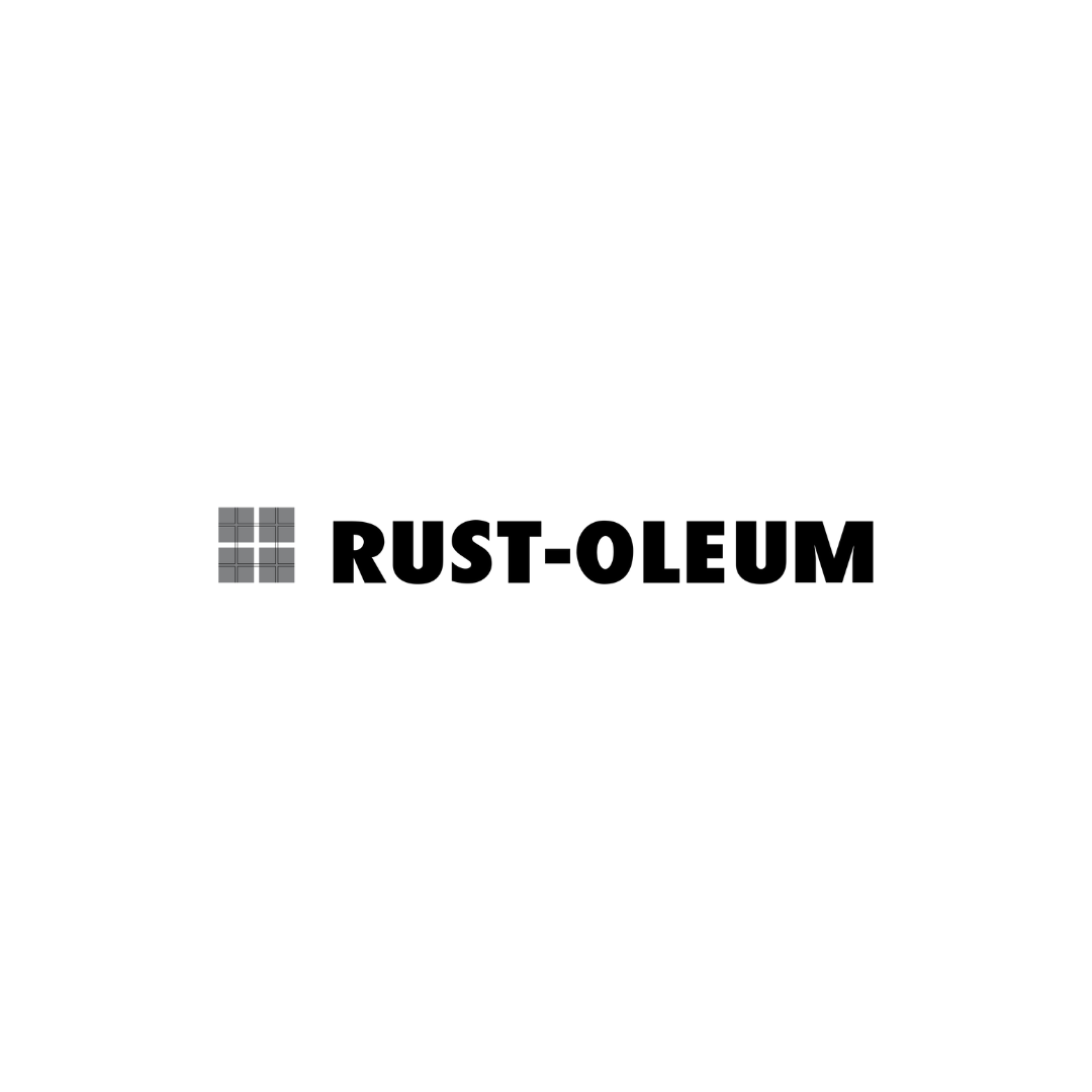 Rustoleum logo in black and white